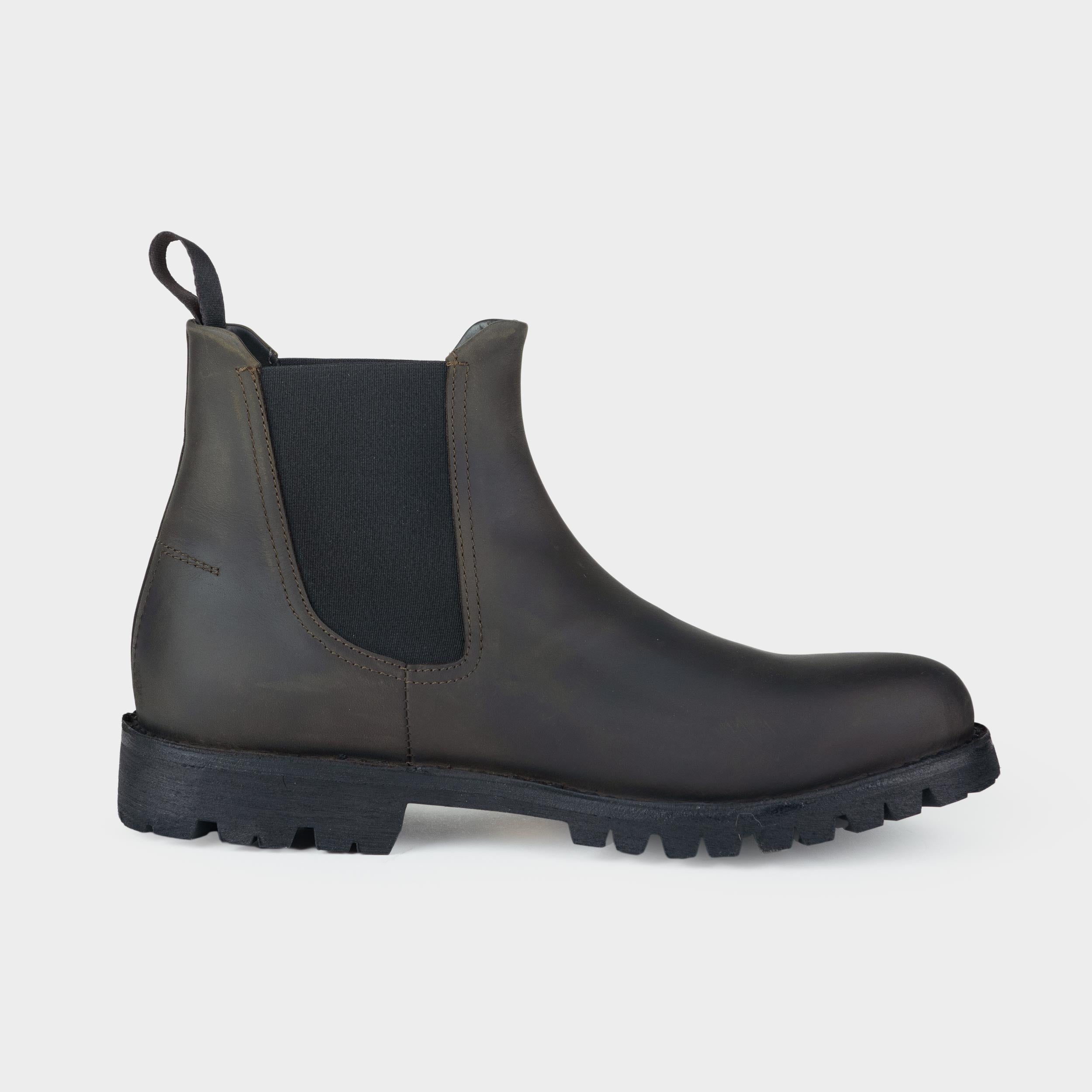 Calfskin Waterproof Chelsea Boot in Bark