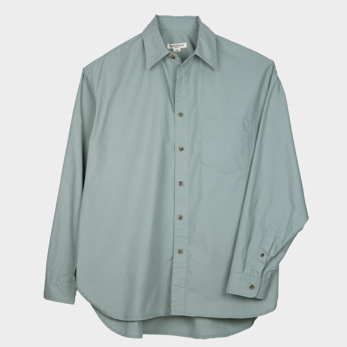 Japanese Typewriter  Cotton Gardening Chemise in Verdigris