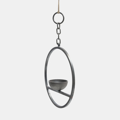 English Metal Circle Hanging Bird Feeder