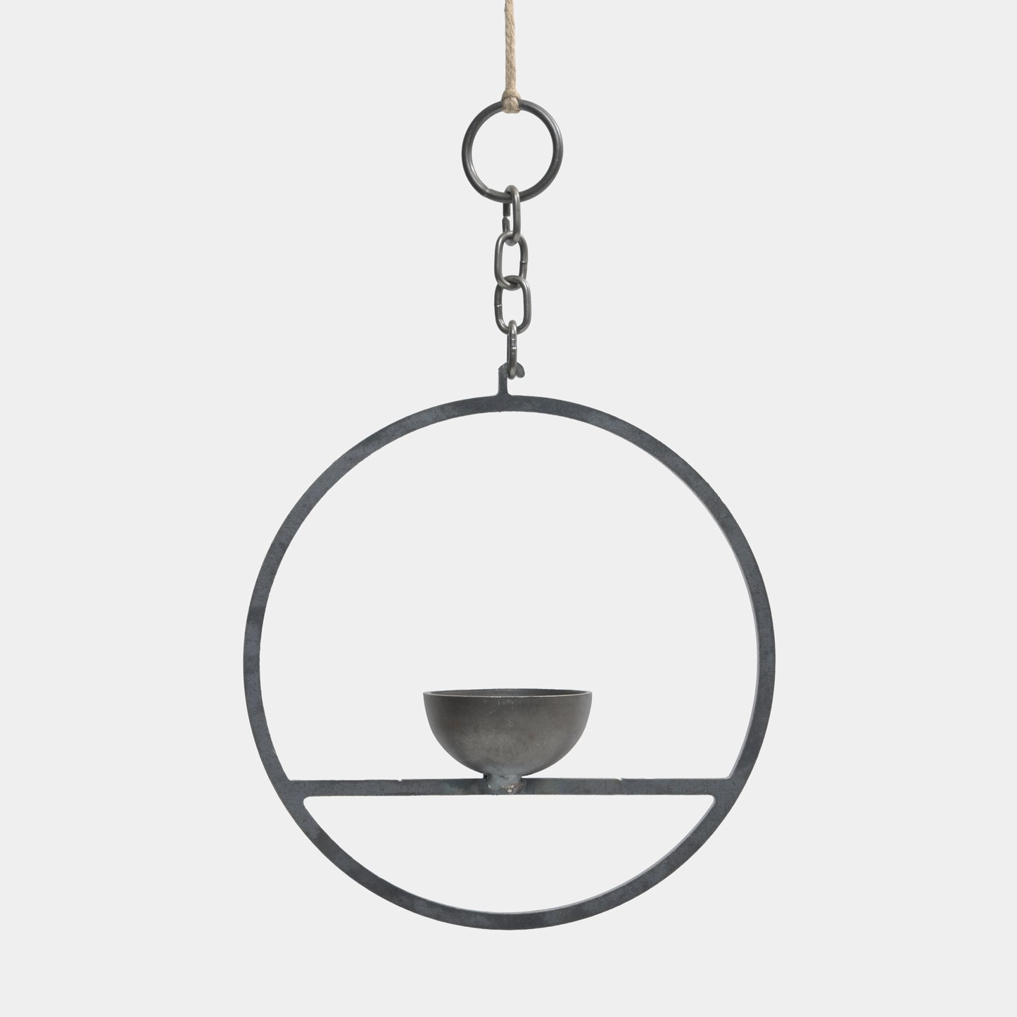English Metal Circle Hanging Bird Feeder