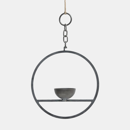 English Metal Circle Hanging Bird Feeder