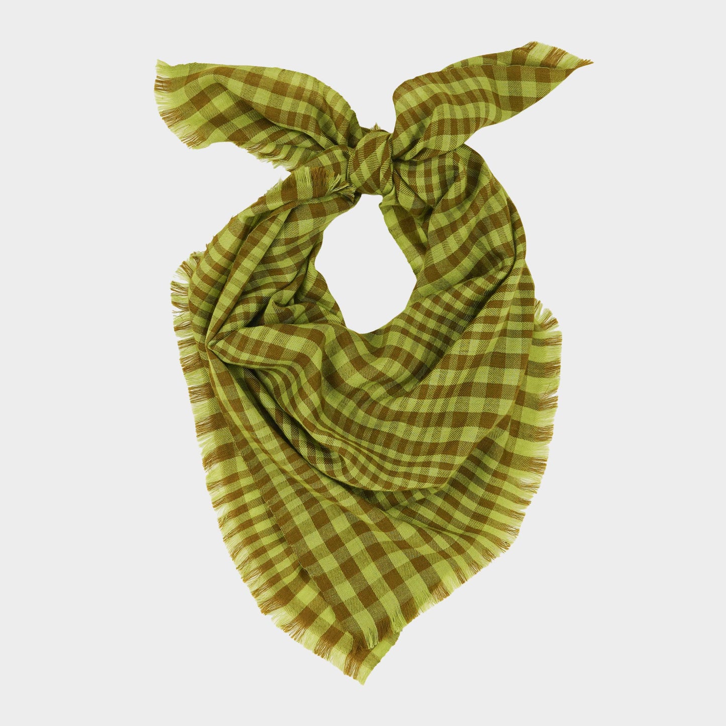 Himalayan Cashmere Hand Spun Kerchief Scarf in Plaid