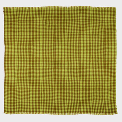 Himalayan Cashmere Hand Spun Kerchief Scarf in Plaid
