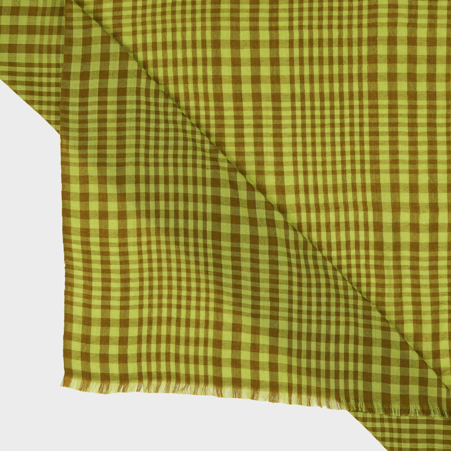 Himalayan Cashmere Hand Spun Kerchief Scarf in Plaid