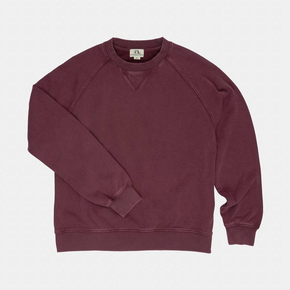 Classic Crewneck Sweatshirt in Stonewashed Oxblood