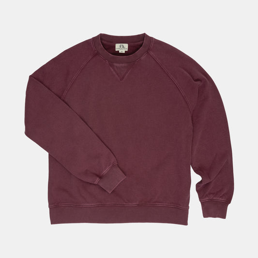 Classic Crewneck Sweatshirt in Stonewashed Oxblood