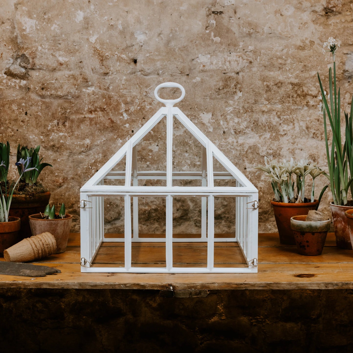 English Cast Iron Victorian Square Lantern cloche