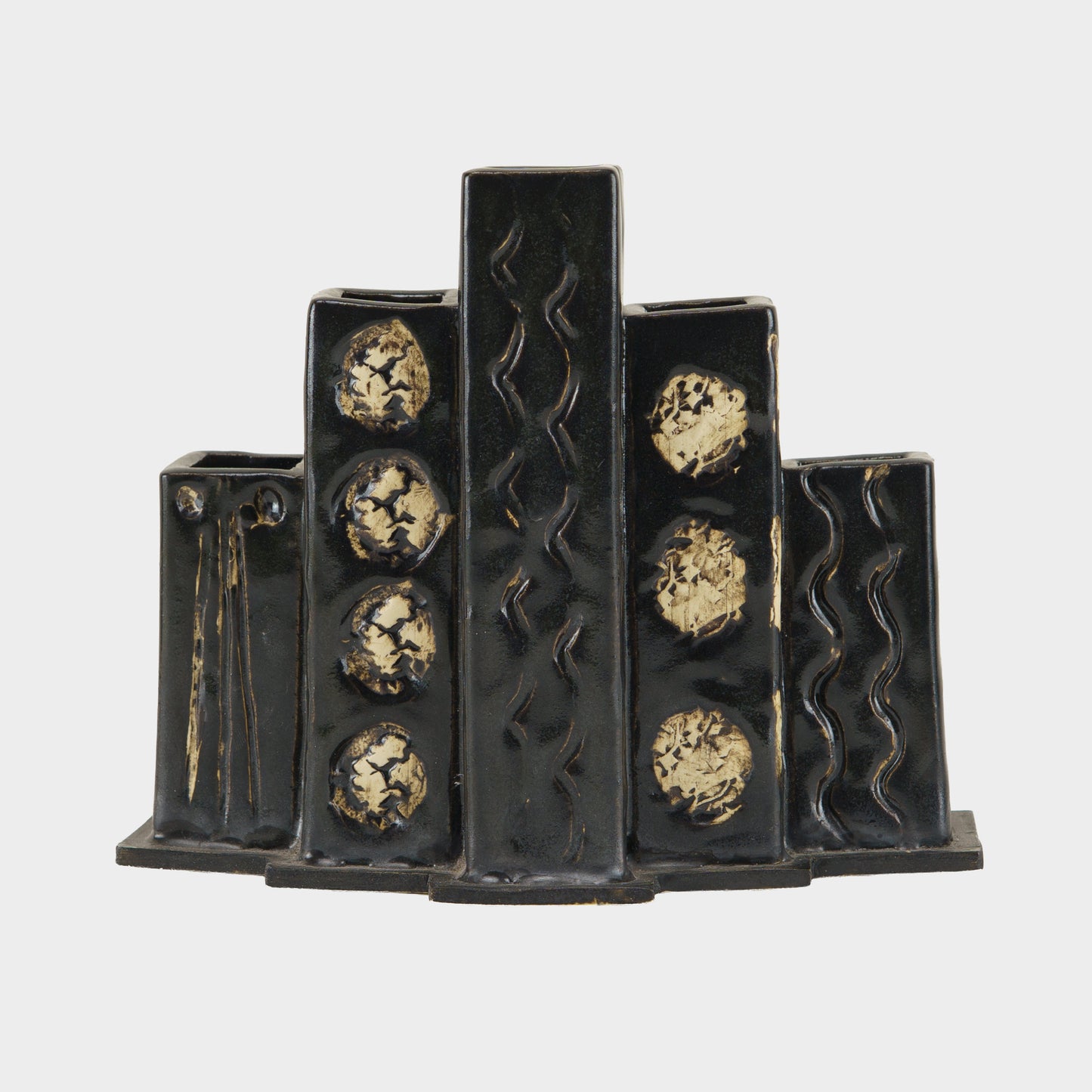 Vintage Ceramic Brutalist Bud Vase