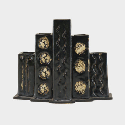 Vintage Ceramic Brutalist Bud Vase