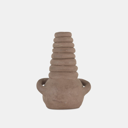 Vintage Clay Coil Vase