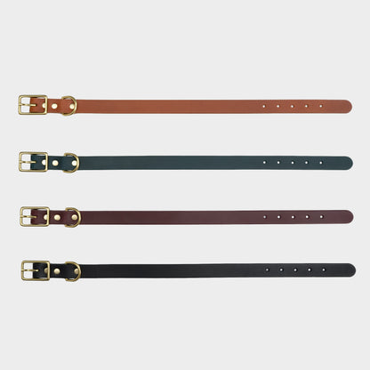 Handmade Italian Leather Dog Collar