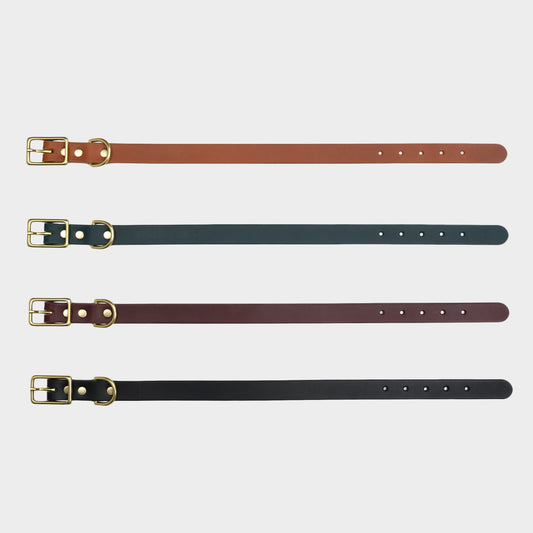 Handmade Italian Leather Dog Collar