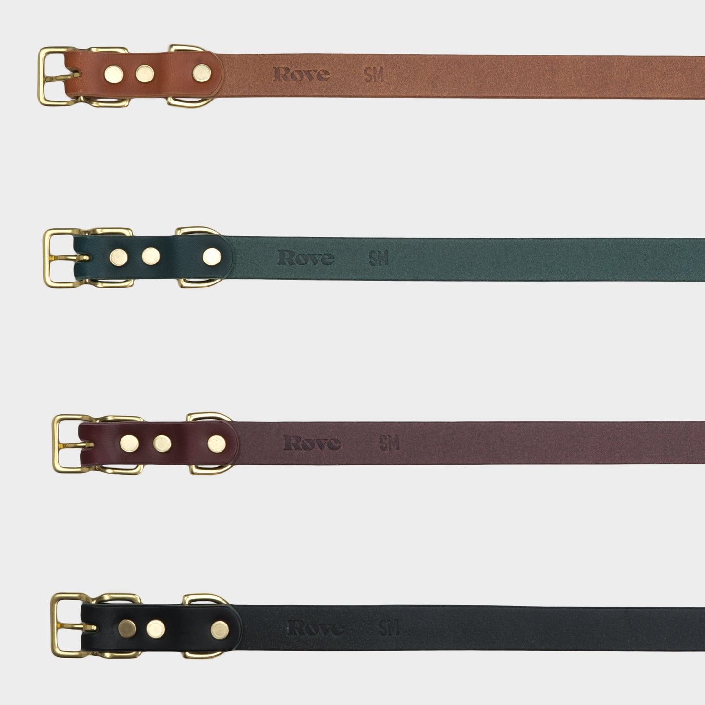 Handmade Italian Leather Dog Collar