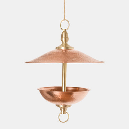 Hammered Copper Bird Feeder