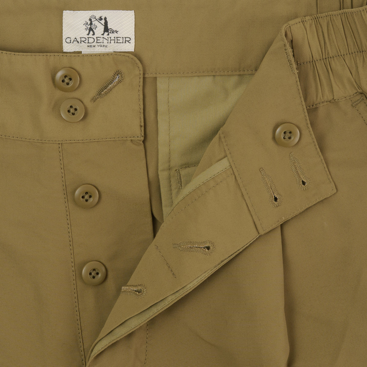 Grosgrain Cordura Relaxed Pleated Trouser in Khaki