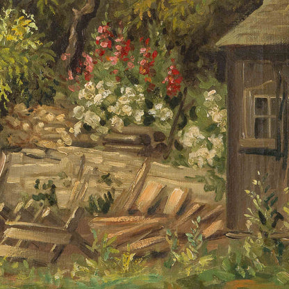 Vintage Painting of Cottage, New York, 1920s