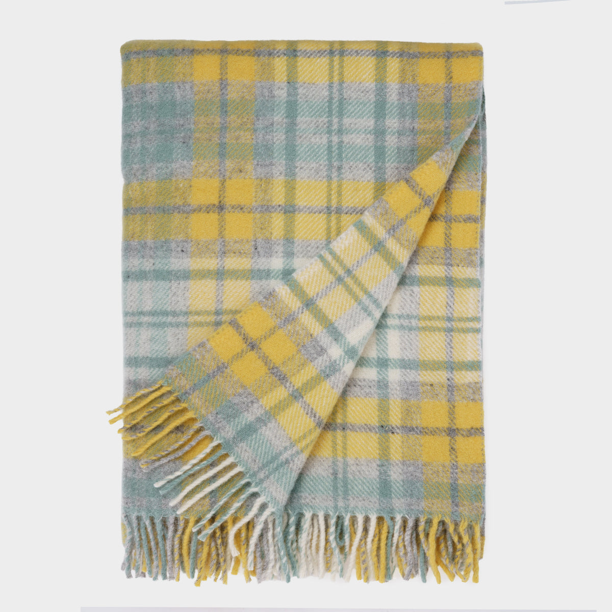 English New Wool Fringed Throw - Cottage