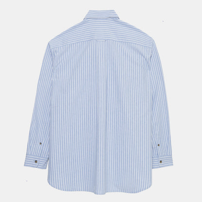 Cotton Oxford Gardening Chemise in Blue Stripe