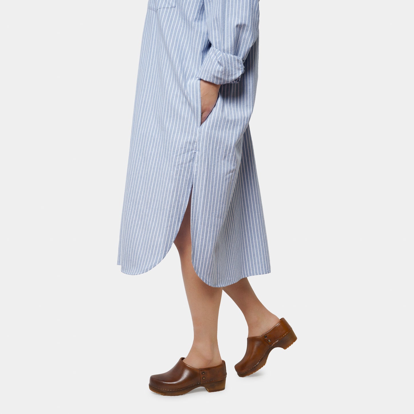 Cotton Oxford Long Gardening Chemise in White