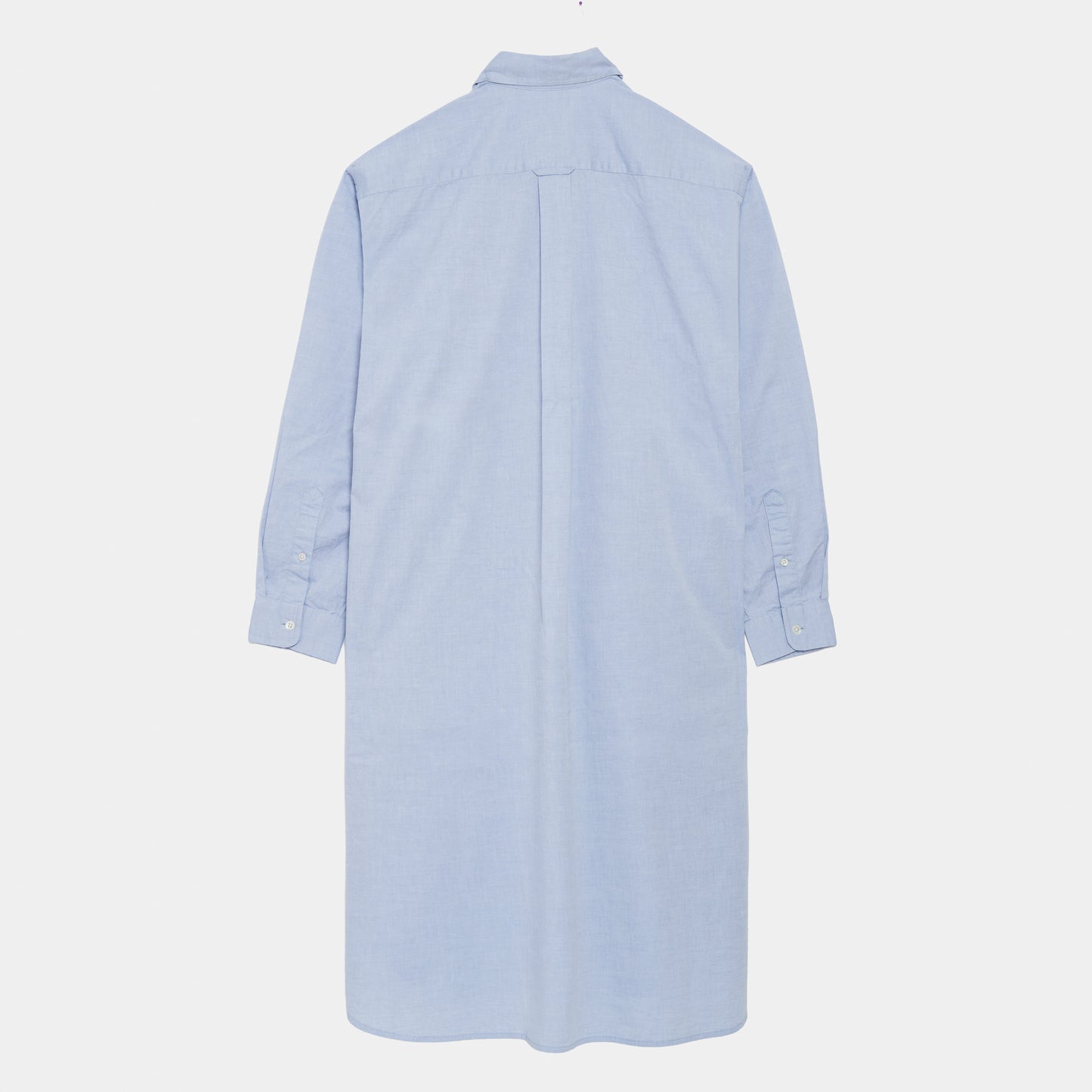 Cotton Oxford Long Gardening Chemise in Oxford Blue