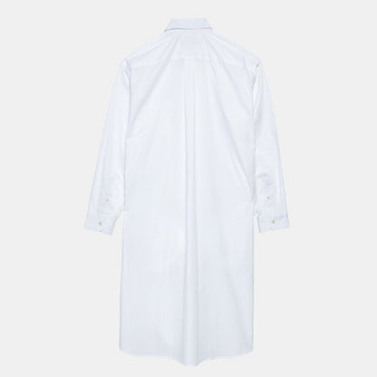 Cotton Oxford Long Gardening Chemise in White