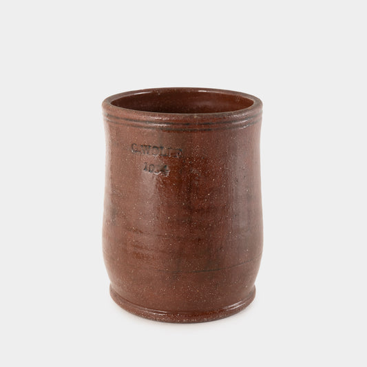 Vintage Guy Wolff Redware Jar, Connecticut