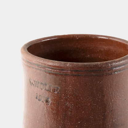 Vintage Guy Wolff Redware Jar, Connecticut