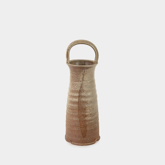 Vintage Stoneware Vase with Handle