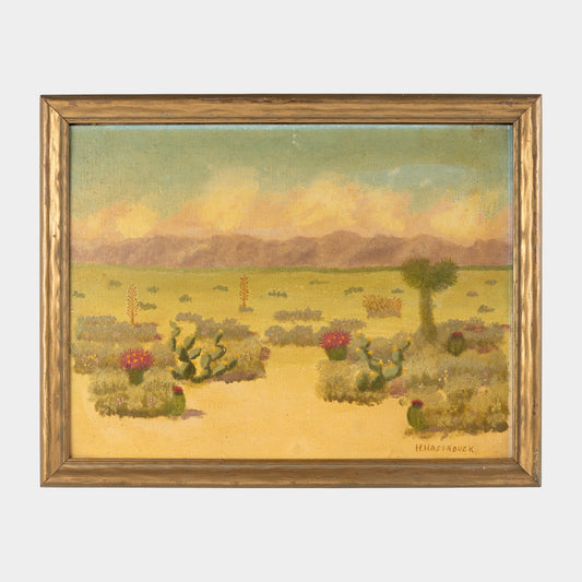 Vintage Desert Landscape Painting, California