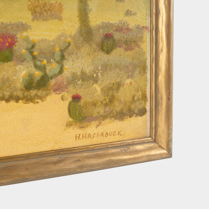Vintage Desert Landscape Painting, California
