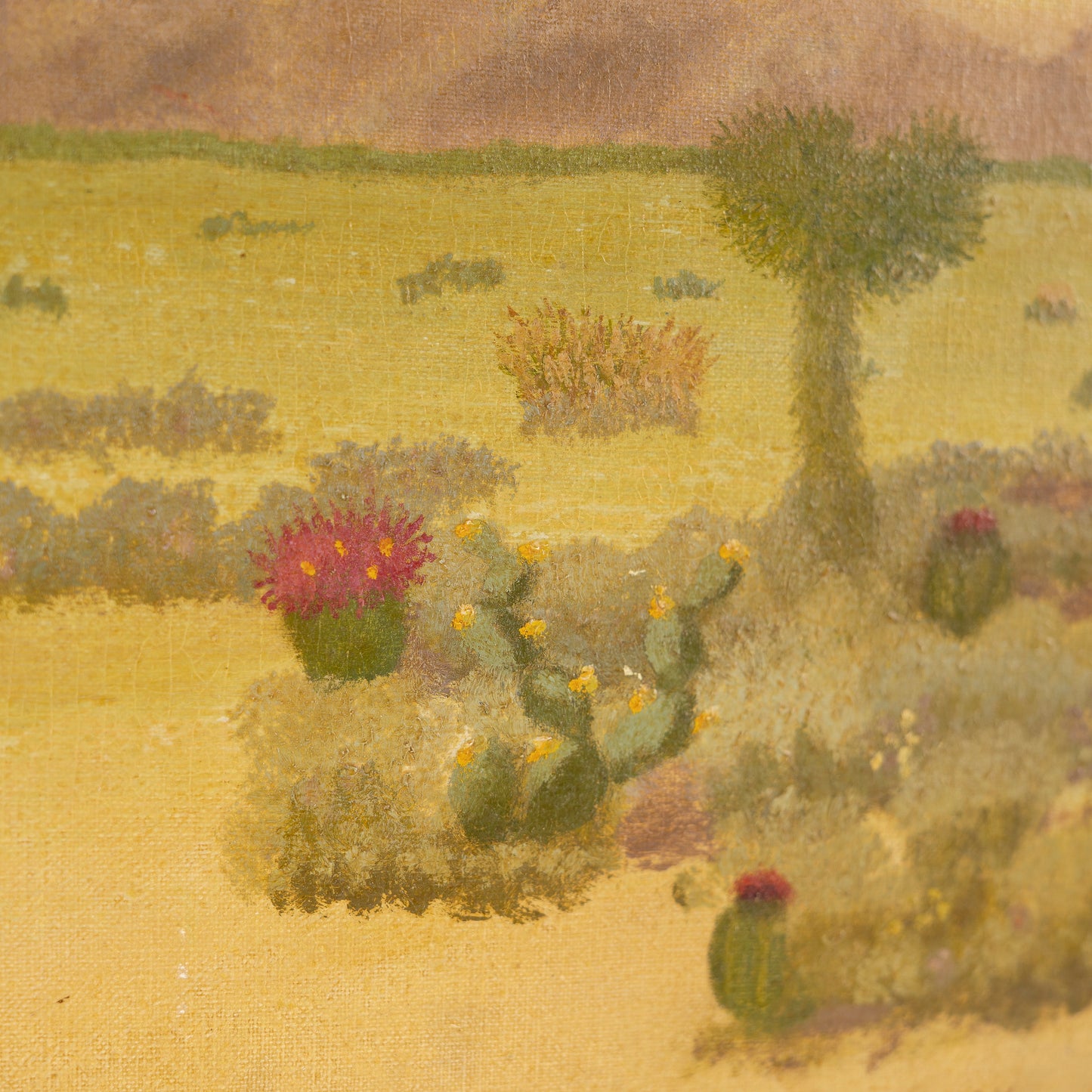 Vintage Desert Landscape Painting, California