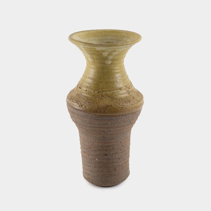 Vintage Stoneware Sgraffito Vase