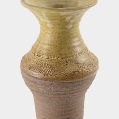 Vintage Stoneware Sgraffito Vase