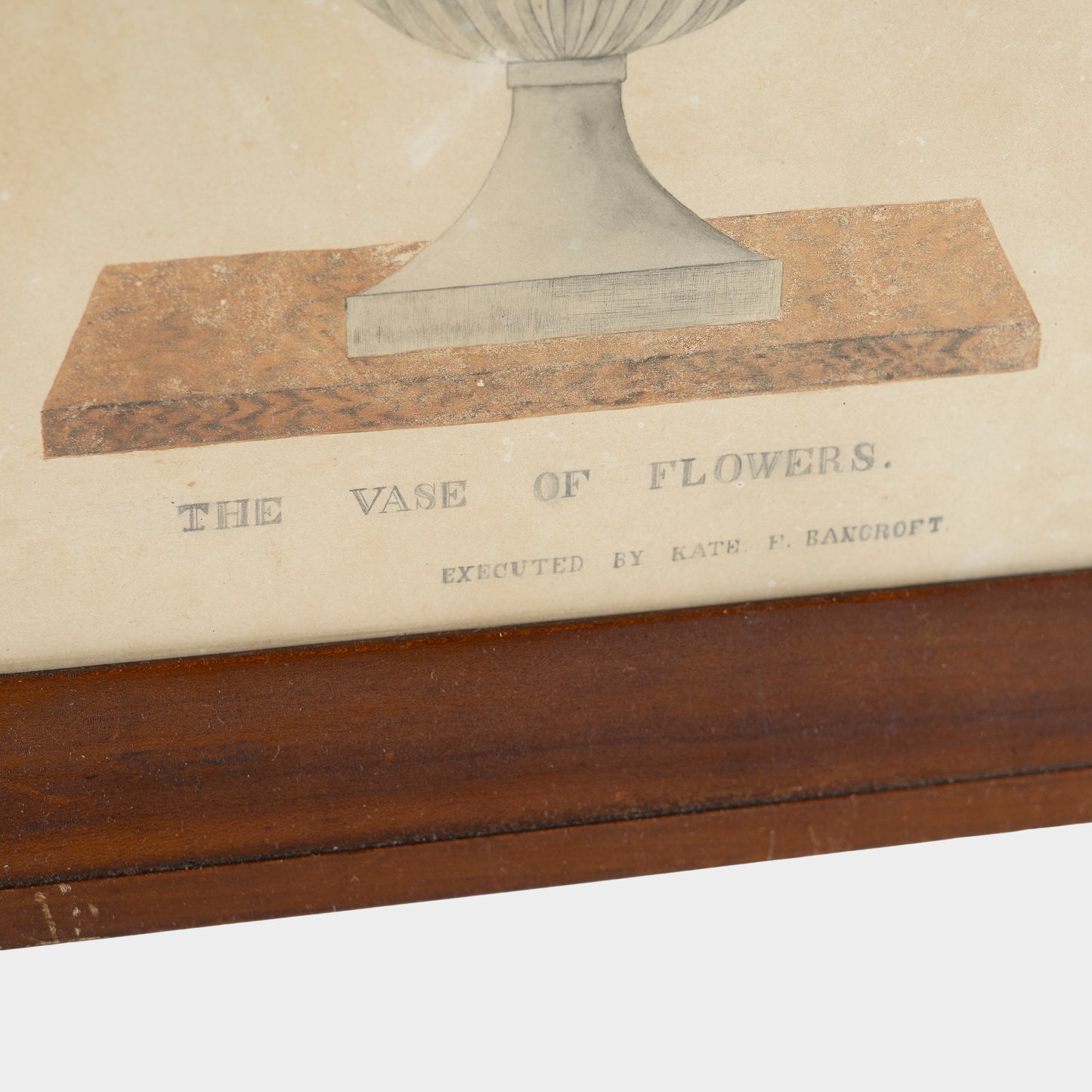 Antique "Vase of Flowers" Botanical Watercolor