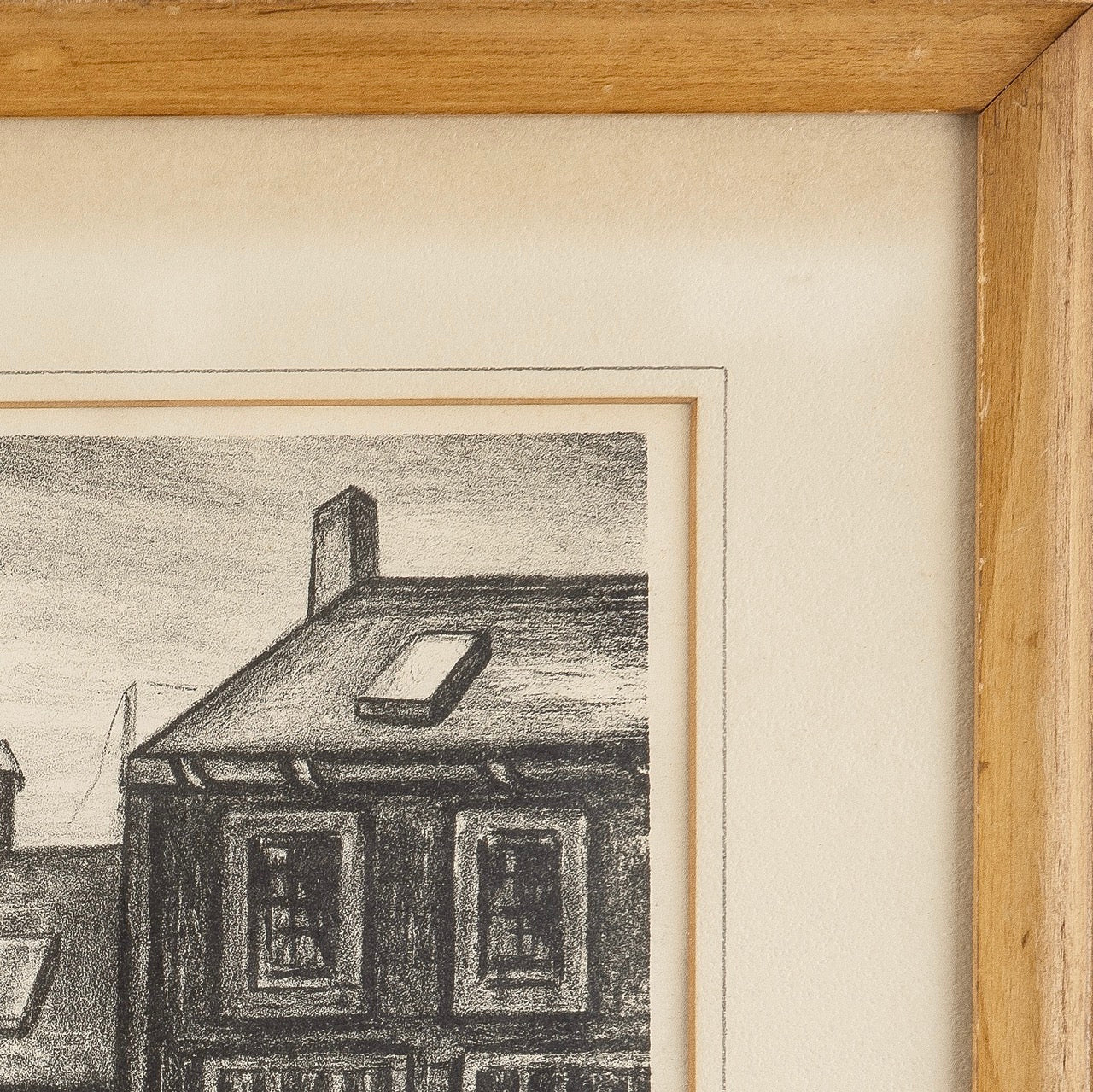 Vintage Litho Harbor Scene, 1940s. New York