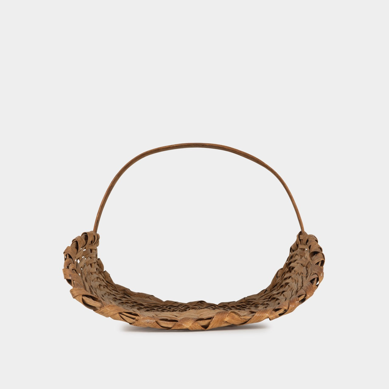 Vintage Round Flower Harvester Basket, France
