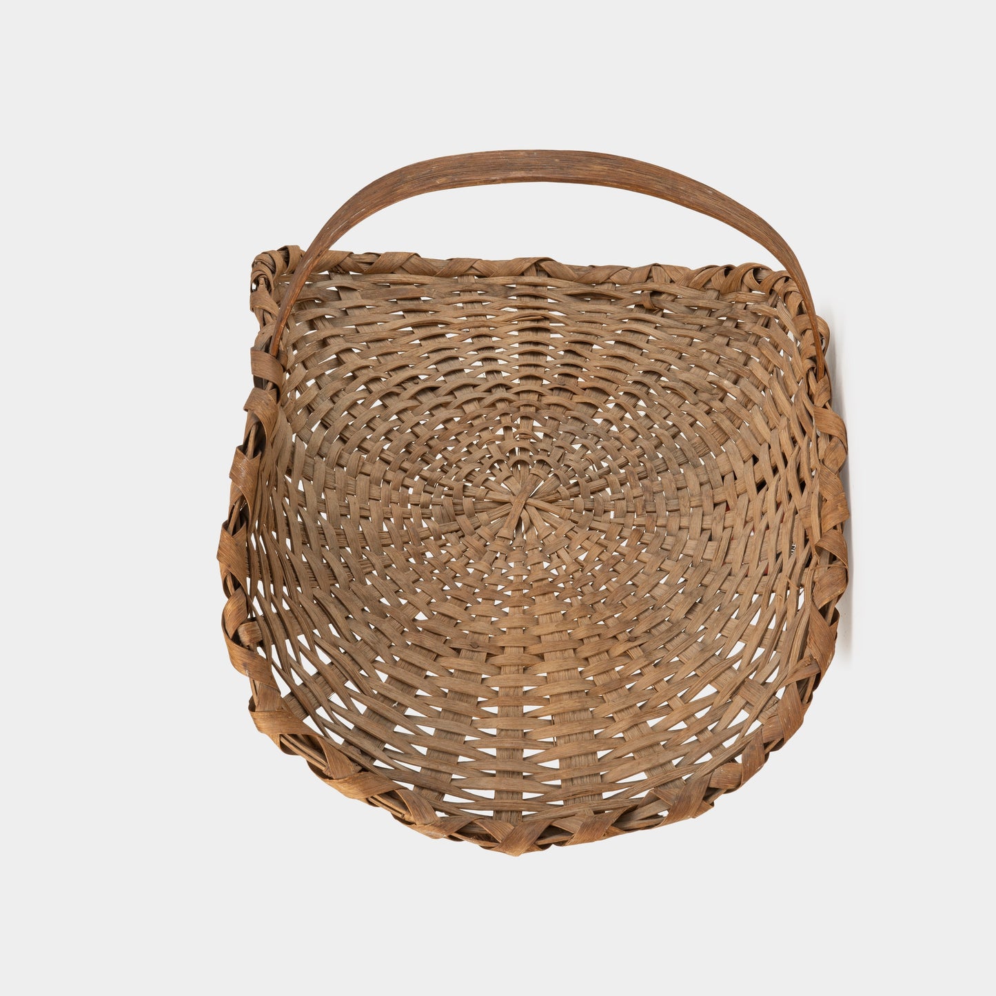 Vintage Round Flower Harvester Basket, France