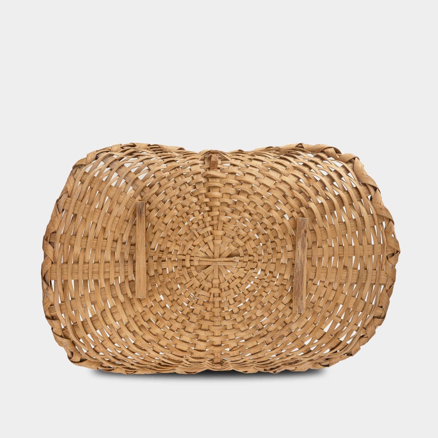 Vintage Round Flower Harvester Basket, France