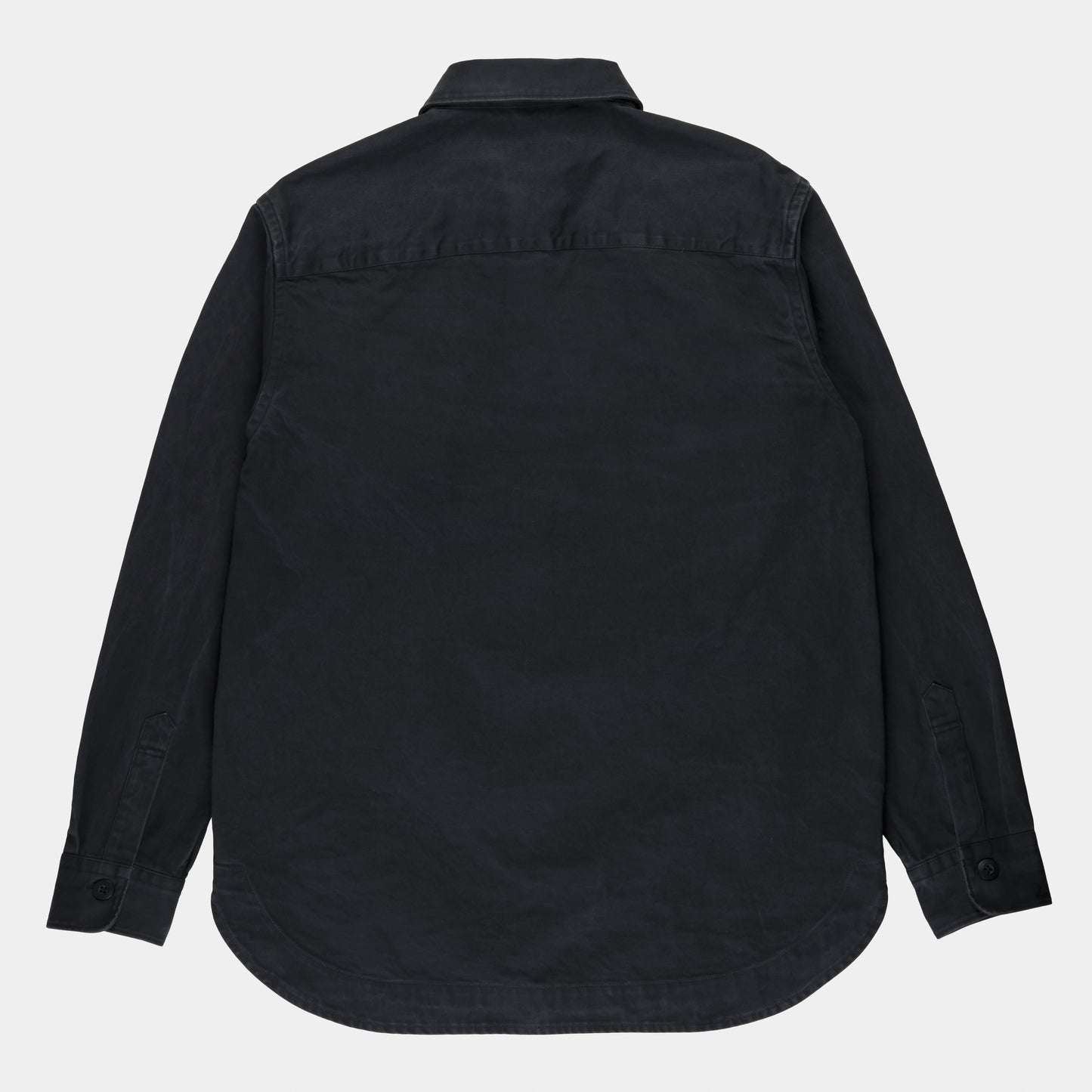 Organic Cotton Moleskin Chore Shirt in Stonewashed Black