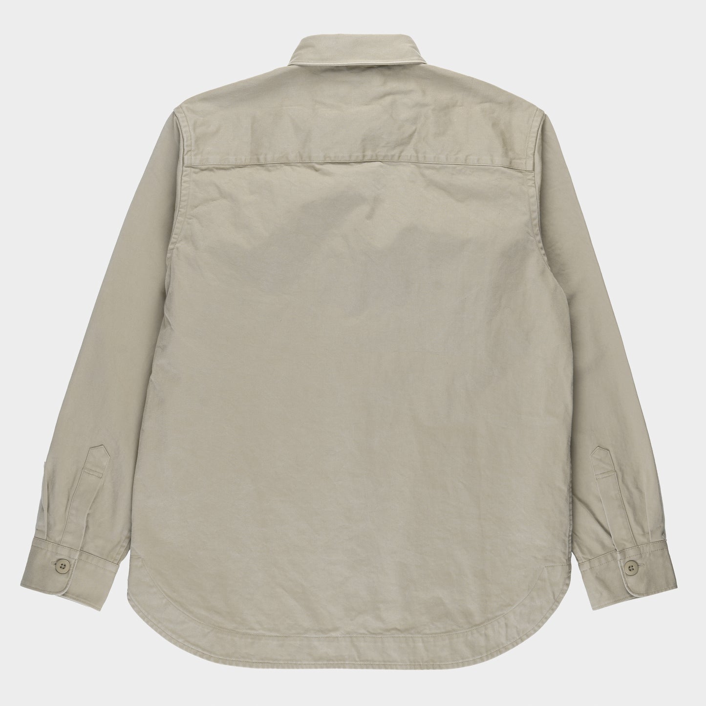 Organic Cotton Moleskin Chore Shirt in Stonewashed Khaki