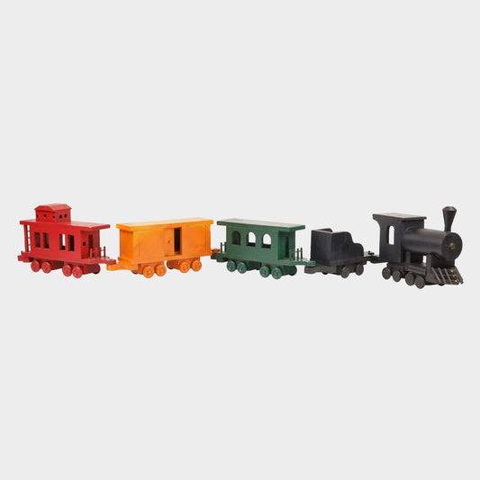 Large Vintage Wood Train Set