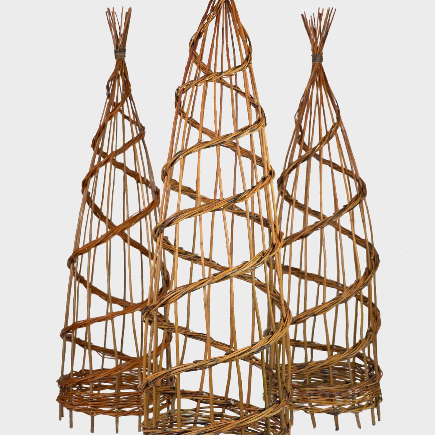 Handwoven Willow Obelisks by Deborah Needleman