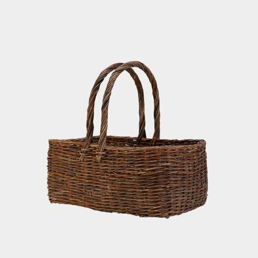Vintage Early American Double Handled Basket