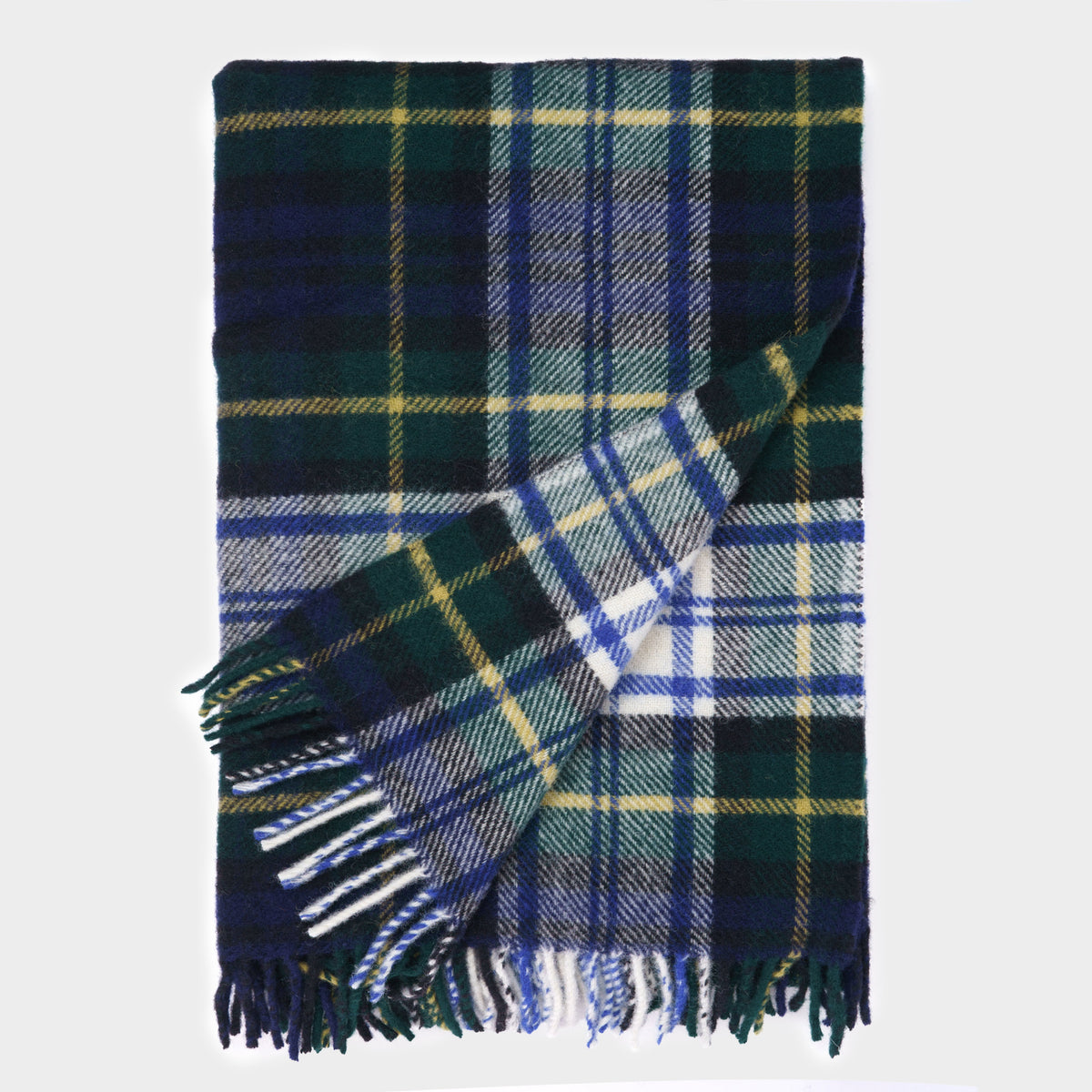 English New Wool Fringed Throw - Dress Gordon
