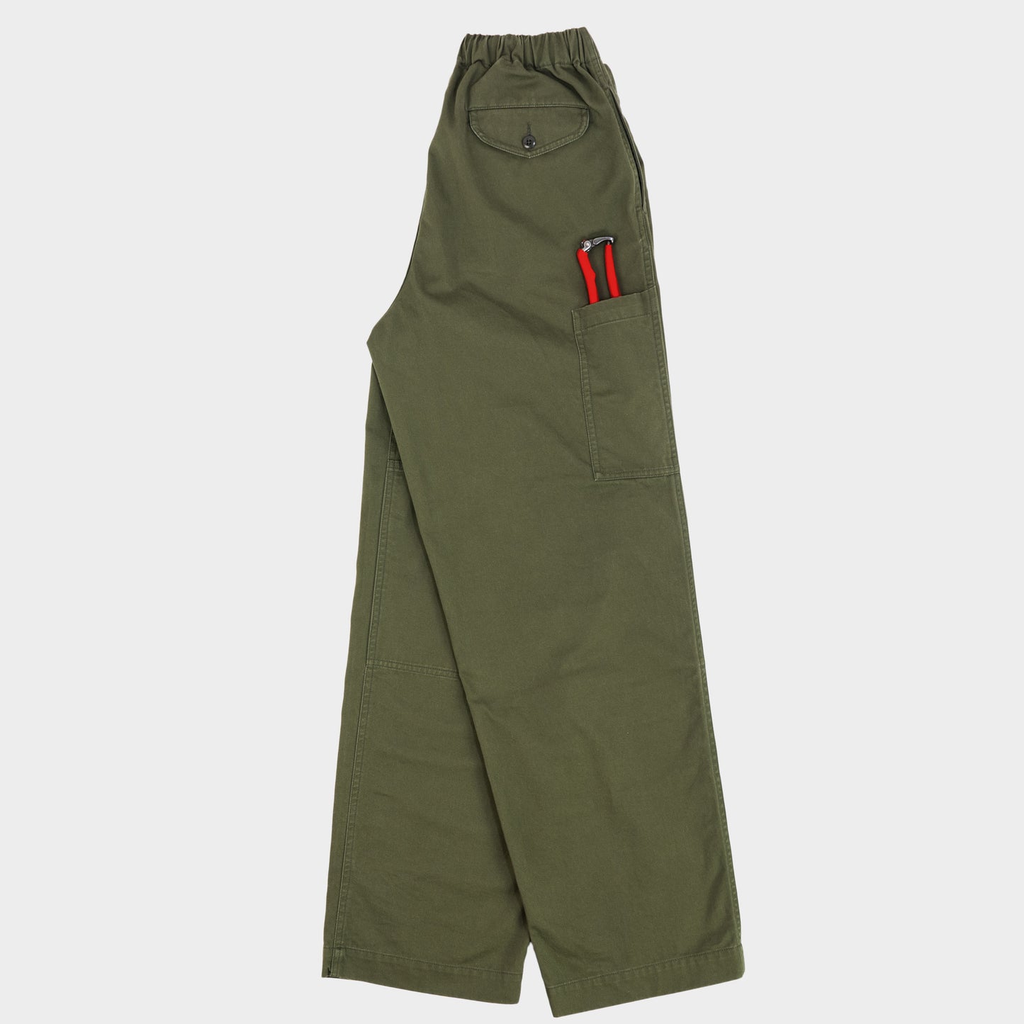 Washed Cotton Twill Easy Gardening Pant in Olive