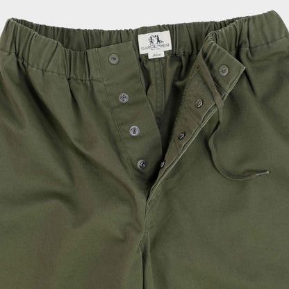 Washed Cotton Twill Easy Gardening Pant in Olive