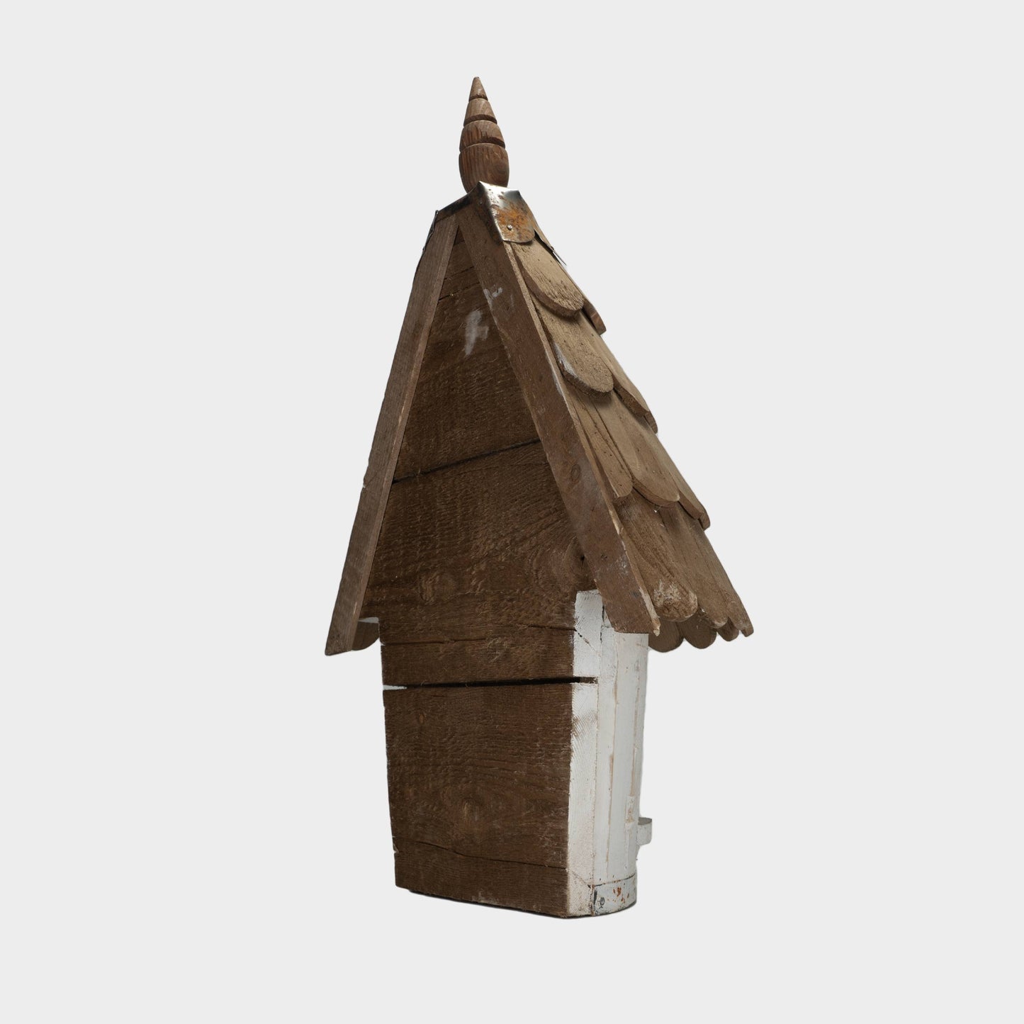 English Half Round Handmade Birdhouse in Reclaimed Pine