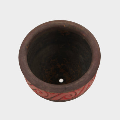 Vintage Arts and Crafts Pot with Geometric Motif