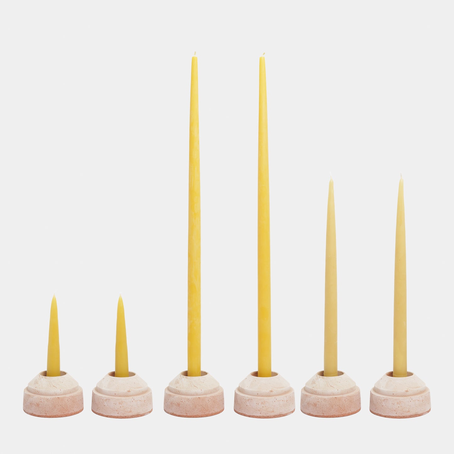 Extra Tall Taper Beeswax Candles - Set of 2