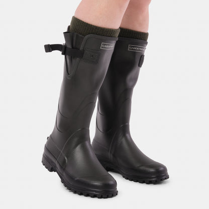 Tall Rubber Garden Boot in Black
